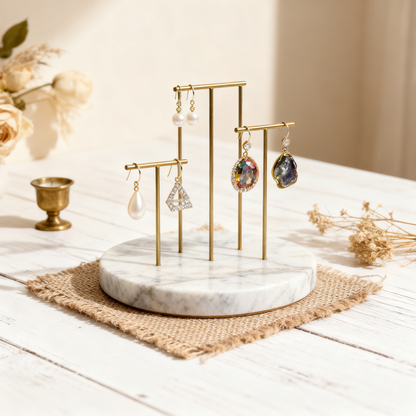 🌸 A Marble Earring Display Stand Created To Transform Your Jewelry Collection Into An Elegant Boutique-Inspired Showcase Of Beauty And Personal Expression