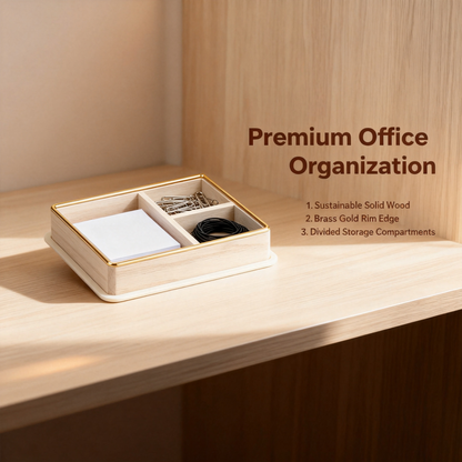 🌿 A Natural Wooden Organizer Crafted To Bring Calm, Beauty, And Effortless Order To Your Everyday Workspace