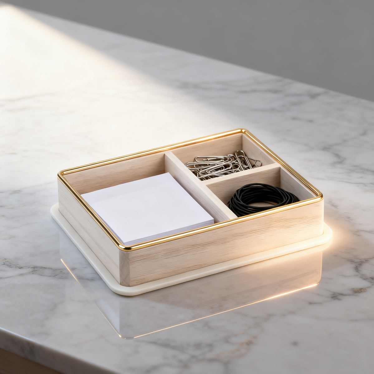 🌿 A Natural Wooden Organizer Crafted To Bring Calm, Beauty, And Effortless Order To Your Everyday Workspace