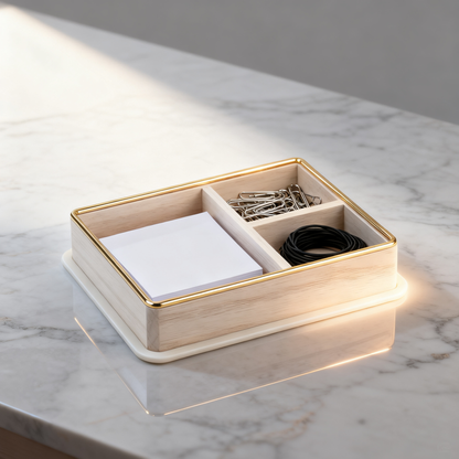 🌿 A Natural Wooden Organizer Crafted To Bring Calm, Beauty, And Effortless Order To Your Everyday Workspace