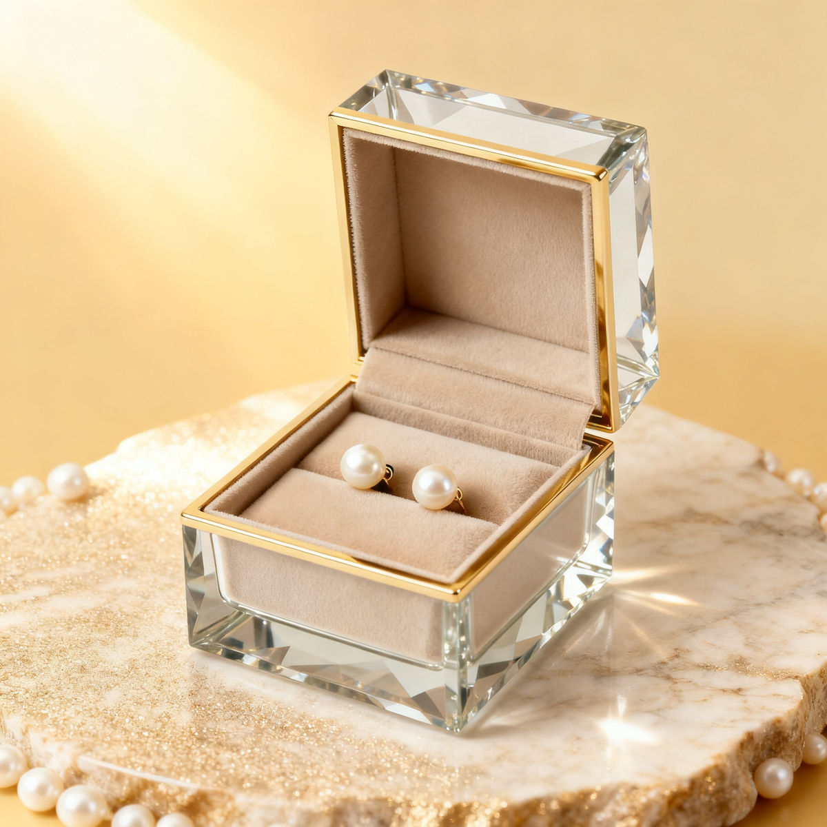 💎 A Crystal Glass Jewelry Box Designed To Showcase Your Most Precious Pieces With The Elegance Of A Luxury Boutique Display