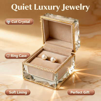 💎 A Crystal Glass Jewelry Box Designed To Showcase Your Most Precious Pieces With The Elegance Of A Luxury Boutique Display