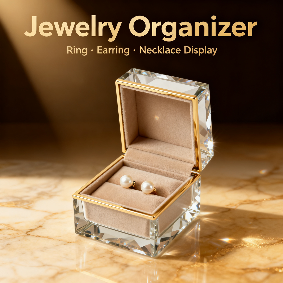 💎 A Crystal Glass Jewelry Box Designed To Showcase Your Most Precious Pieces With The Elegance Of A Luxury Boutique Display