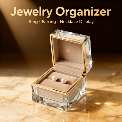 💎 A Crystal Glass Jewelry Box Designed To Showcase Your Most Precious Pieces With The Elegance Of A Luxury Boutique Display