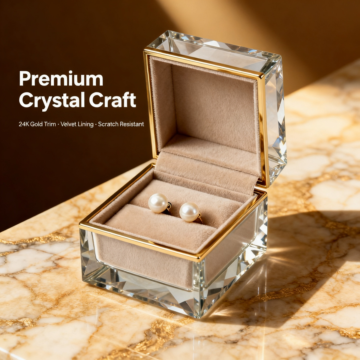 💎 A Crystal Glass Jewelry Box Designed To Showcase Your Most Precious Pieces With The Elegance Of A Luxury Boutique Display