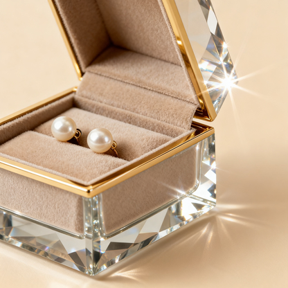 💎 A Crystal Glass Jewelry Box Designed To Showcase Your Most Precious Pieces With The Elegance Of A Luxury Boutique Display