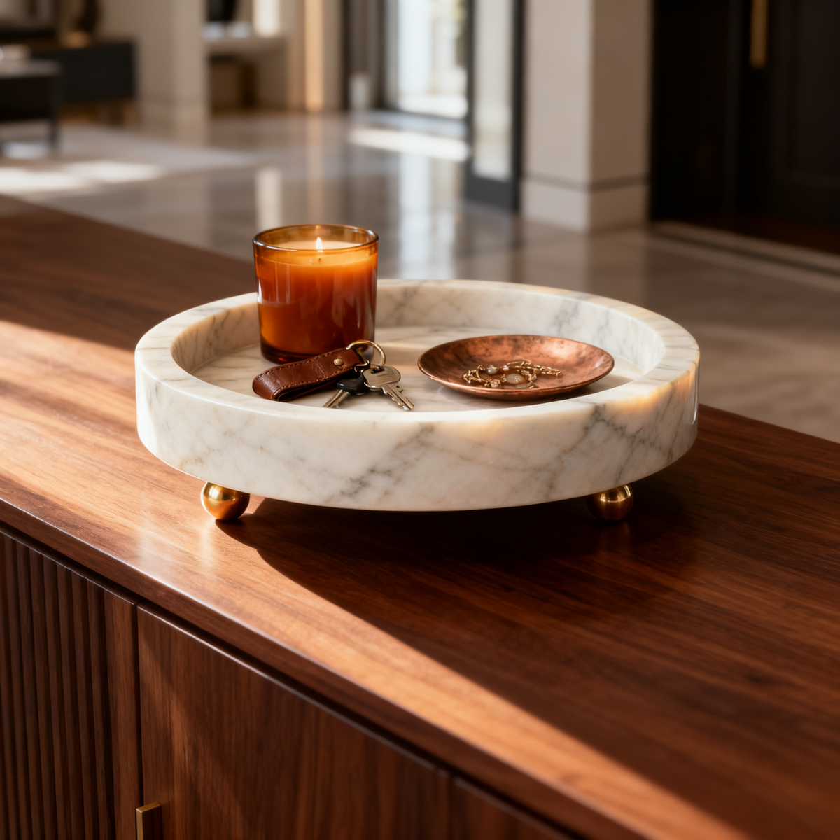 🏛️ A Timeless Marble Accent Tray Created To Bring Sophisticated Beauty, Natural Texture, And Effortless Organization Into Your Living Space