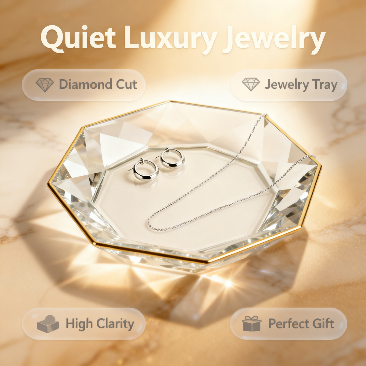 💍 A Crystal-Inspired Jewelry Dish Designed To Transform Your Favorite Accessories Into A Beautiful Everyday Display Of Elegance And Personal Style