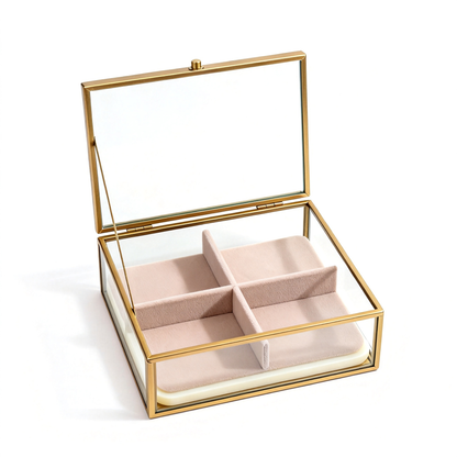 🪞 A Transparent Glass Jewelry Organizer Designed To Bring Boutique-Level Elegance Into Your Dressing Space While Keeping Your Treasured Pieces Beautifully Arranged