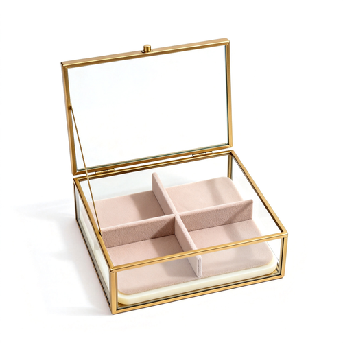 🪞 A Transparent Glass Jewelry Organizer Designed To Bring Boutique-Level Elegance Into Your Dressing Space While Keeping Your Treasured Pieces Beautifully Arranged